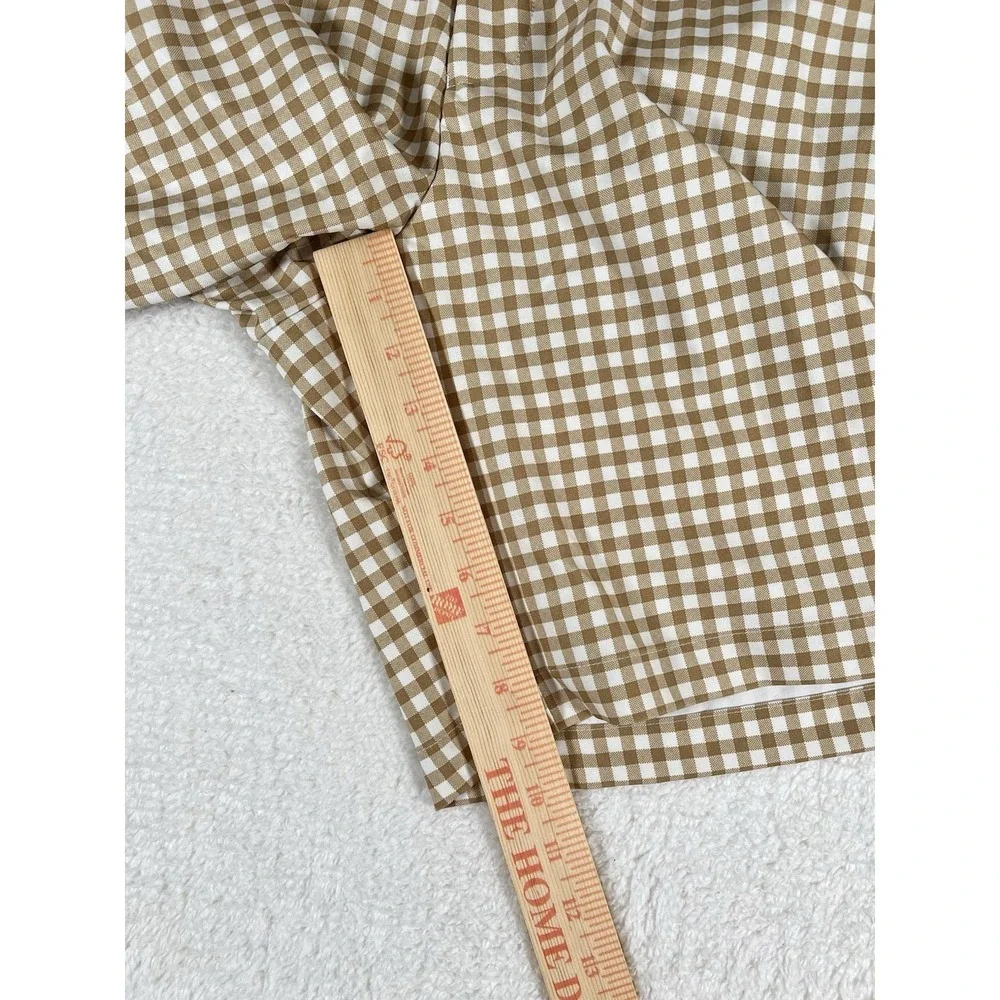 Peter Millar Crown Sport Wicking Gingham‎ Check Performance Golf Shorts Sz 38